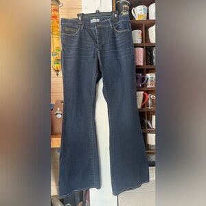 Classic Blue Women's LL Bean Size 12 Flare button fly Jeans